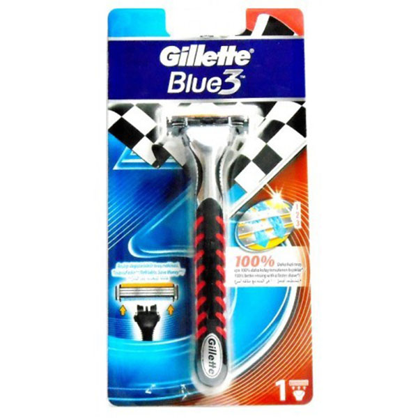 gillette blue 3 red